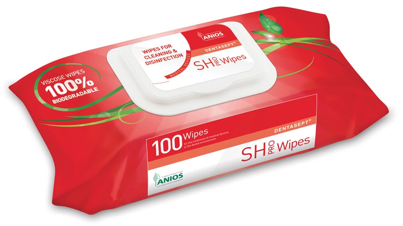 Lingettes Dentasept SH Pro wipes Sans Alcool sans parfum - Sachet de 100