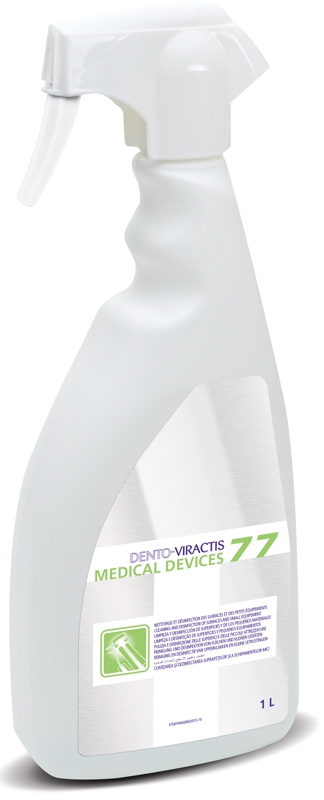 Flacon 1L désinfection Dento Viractis 77 avec pulverisateur