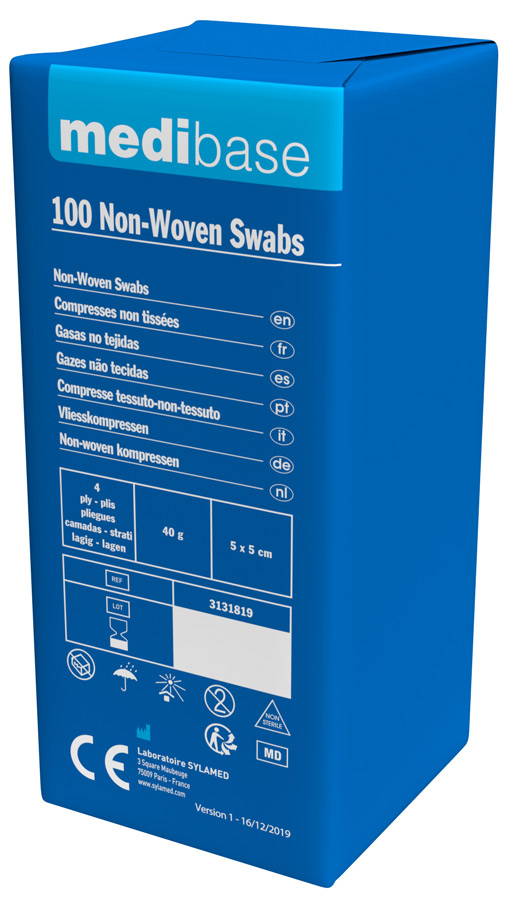 Compresses non-tissé - Carton de 10 boites de 100 compresses