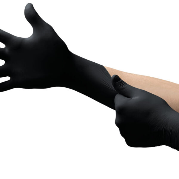 GANTS NITRILE MICROFLEX NOIR SS POUDRE L(100)ANSEL