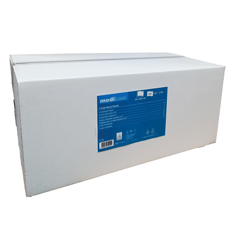 Essuie-mains en C blanc - 24 paquets de 153 (3 672 feuilles)