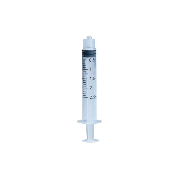 Seringues Luer Lock pour irrigation endocanalaire - Boîte de 100 seringues de 2,5 ml