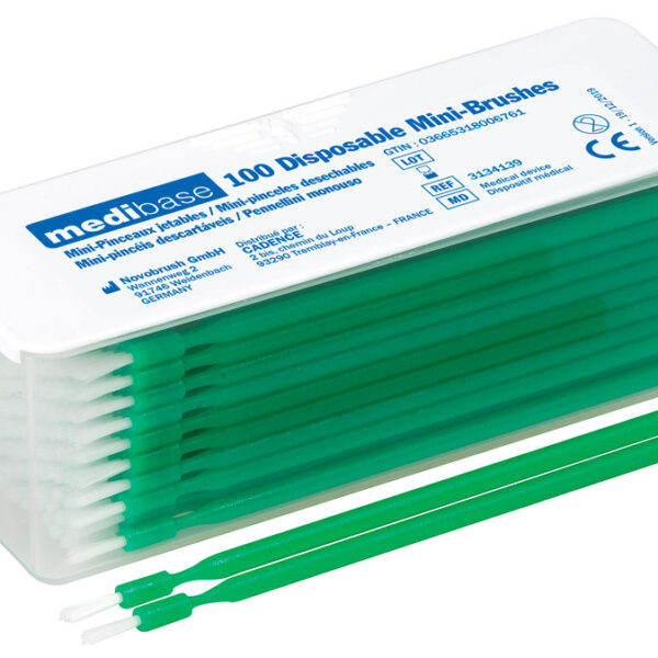 Mini-pinceaux - Boîte de 100 pinceaux vert