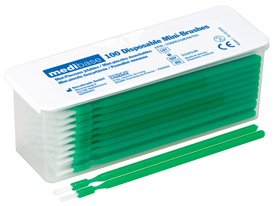 Mini-pinceaux - Boîte de 100 pinceaux vert